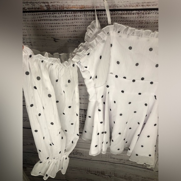 VENUS White Polka Dot Top - Picture 6 of 12